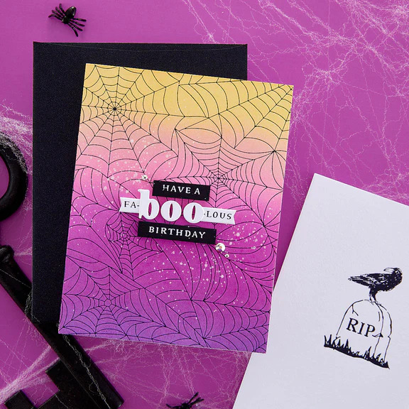 Spider Web - Halloween Background Press Plate