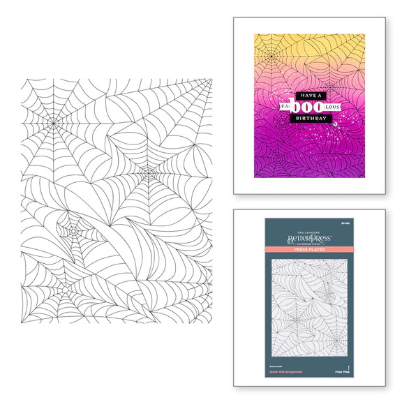 Spider Web - Halloween Background Press Plate