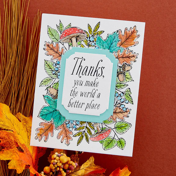 Autumn Thanks Frame Press Plate - Press Plate And Die Set
