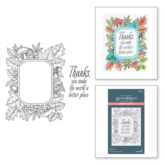 Autumn Thanks Frame Press Plate - Press Plate And Die Set