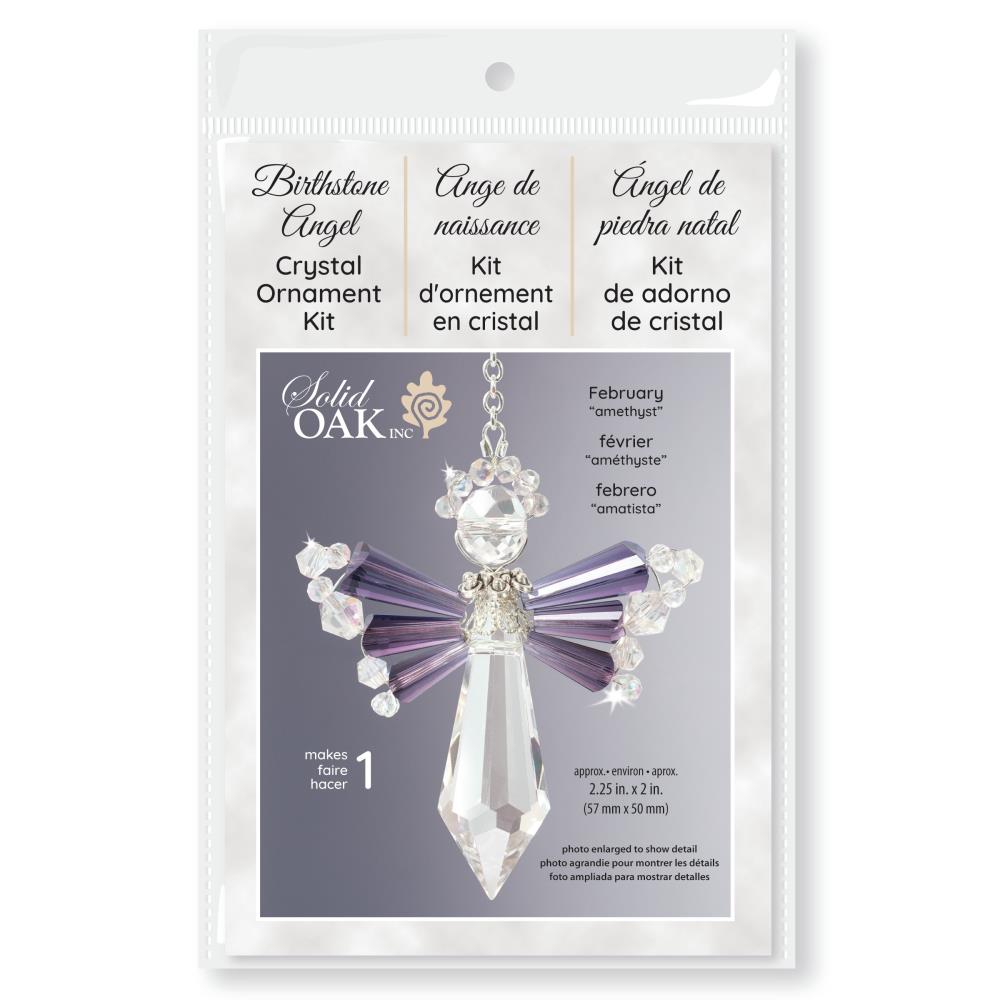 February/Amethyst - Birthstone Angel Suncatcher Ornament Kit