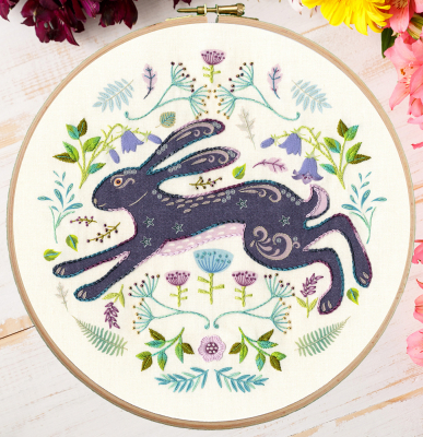 Folk Hare - Kathy Pilcher - Embroidery Kit