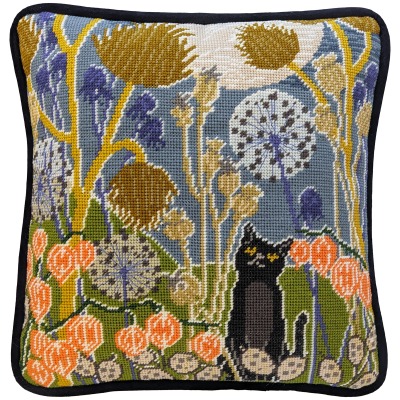 Teasel Fields Tapestry - Liane Payne - Needlepoint Kit, zoomed in. Select this picture to zoom back out.