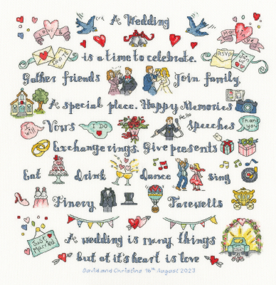 A Wedding is Many Things - Cross Stitch Kit