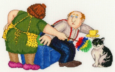 Beryl Cook- That's the Cat's Chair - Cross Stitch Kit