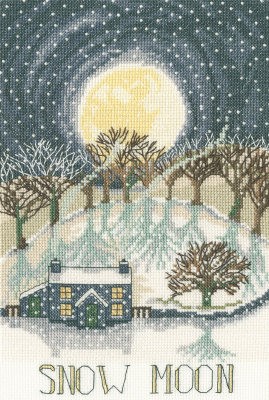 Snow Moon - Full Moons Collection - Cross Stitch Kit