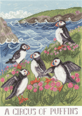 A Circus of Puffins - Lizzie Spikes - Cross Stitch Kit