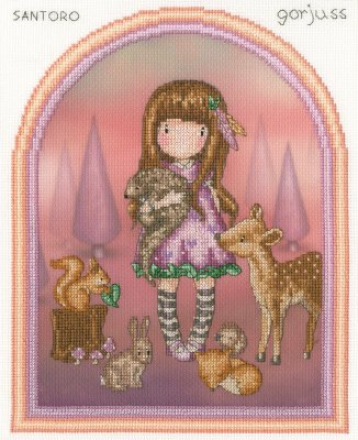 Be Kind To All Creatures - Cross Stitch Kit, zoomed in. Select this picture to zoom back out.