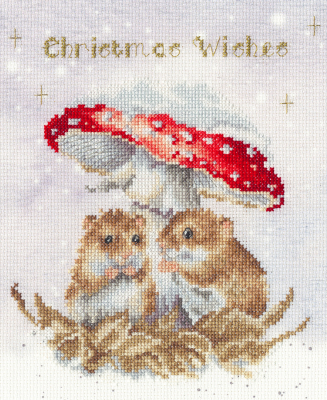 Mushroom at the Inn - Christmas Cross Stitch Kit