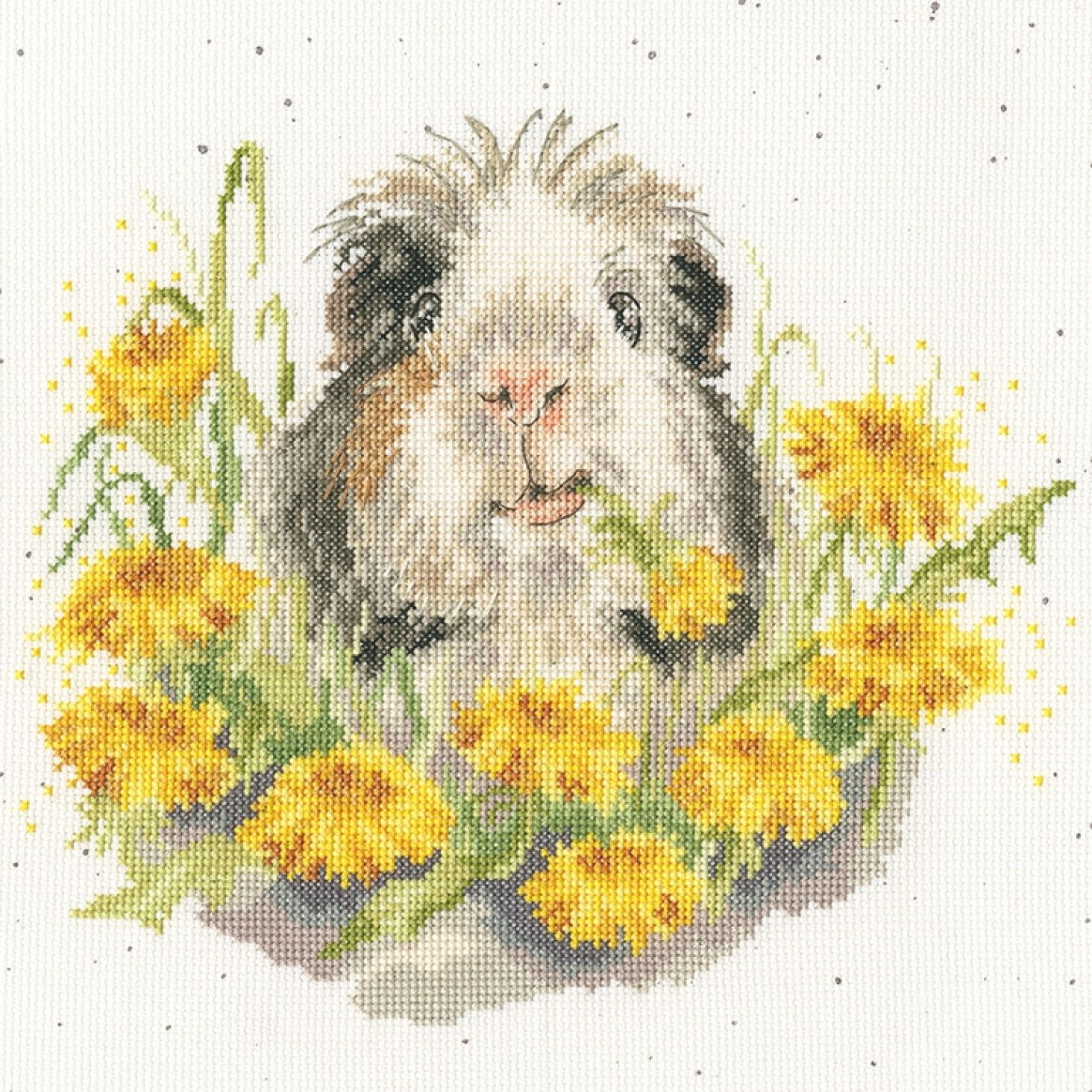 Dandy Day - Cross Stitch Kit, zoomed in. Select this picture to zoom back out.