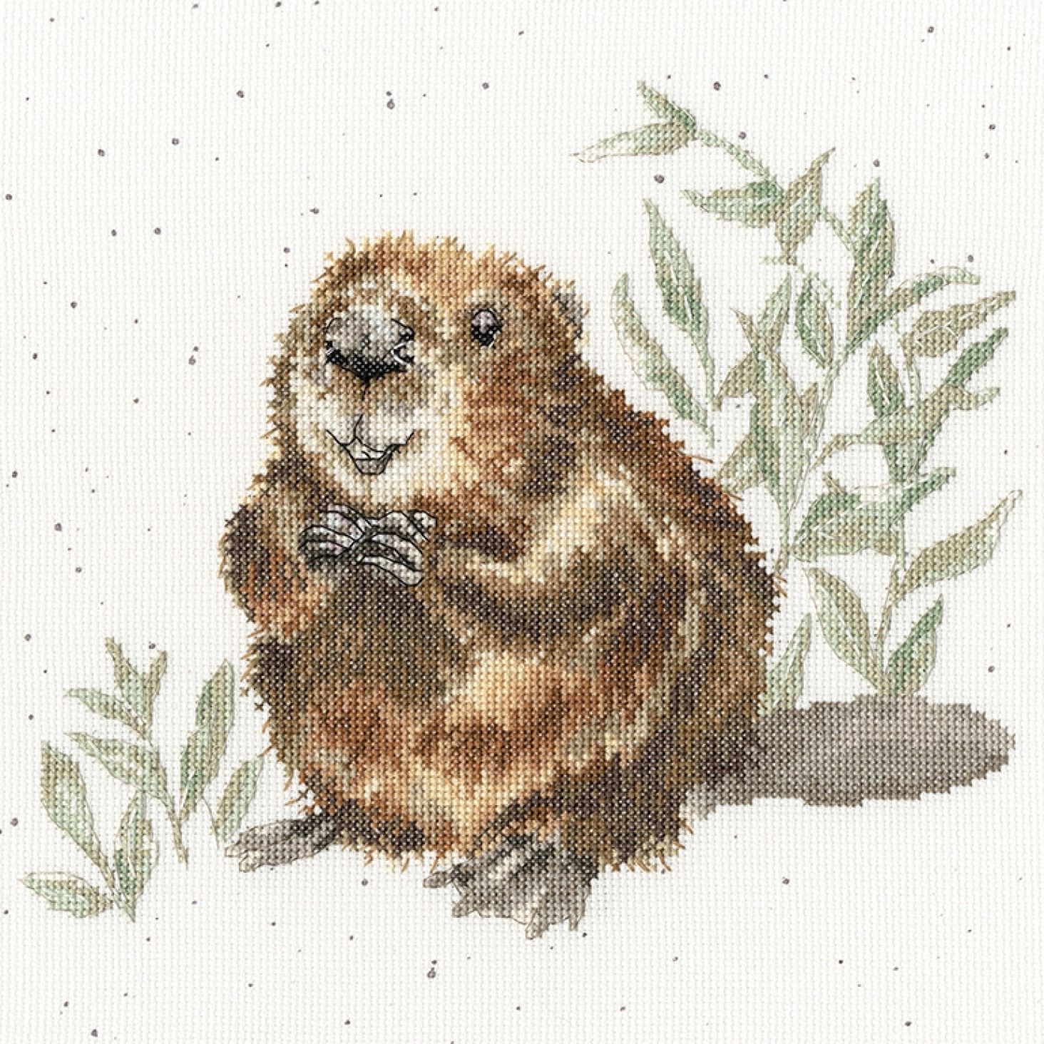 The Arborist - Cross Stitch Kit, zoomed in. Select this picture to zoom back out.