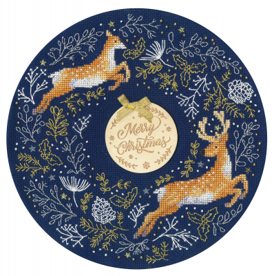 Woodland Wreath - Christmas Cross Stitch Kit