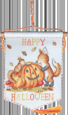 Happy Halloween Banner - Halloween Cross Stitch Kit