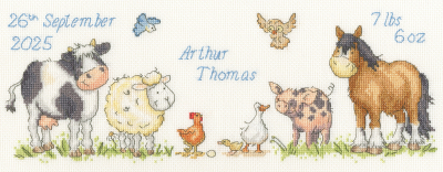 Farmyard Welcome - Birth Announcement - Cross Stitch Kit