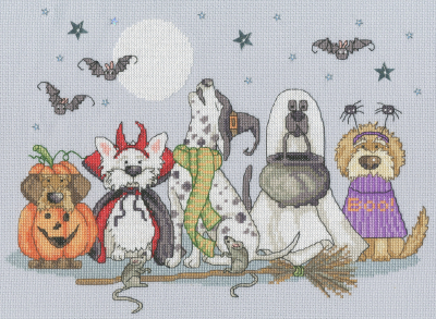 Howling Hounds - Halloween Cross Stitch Kit