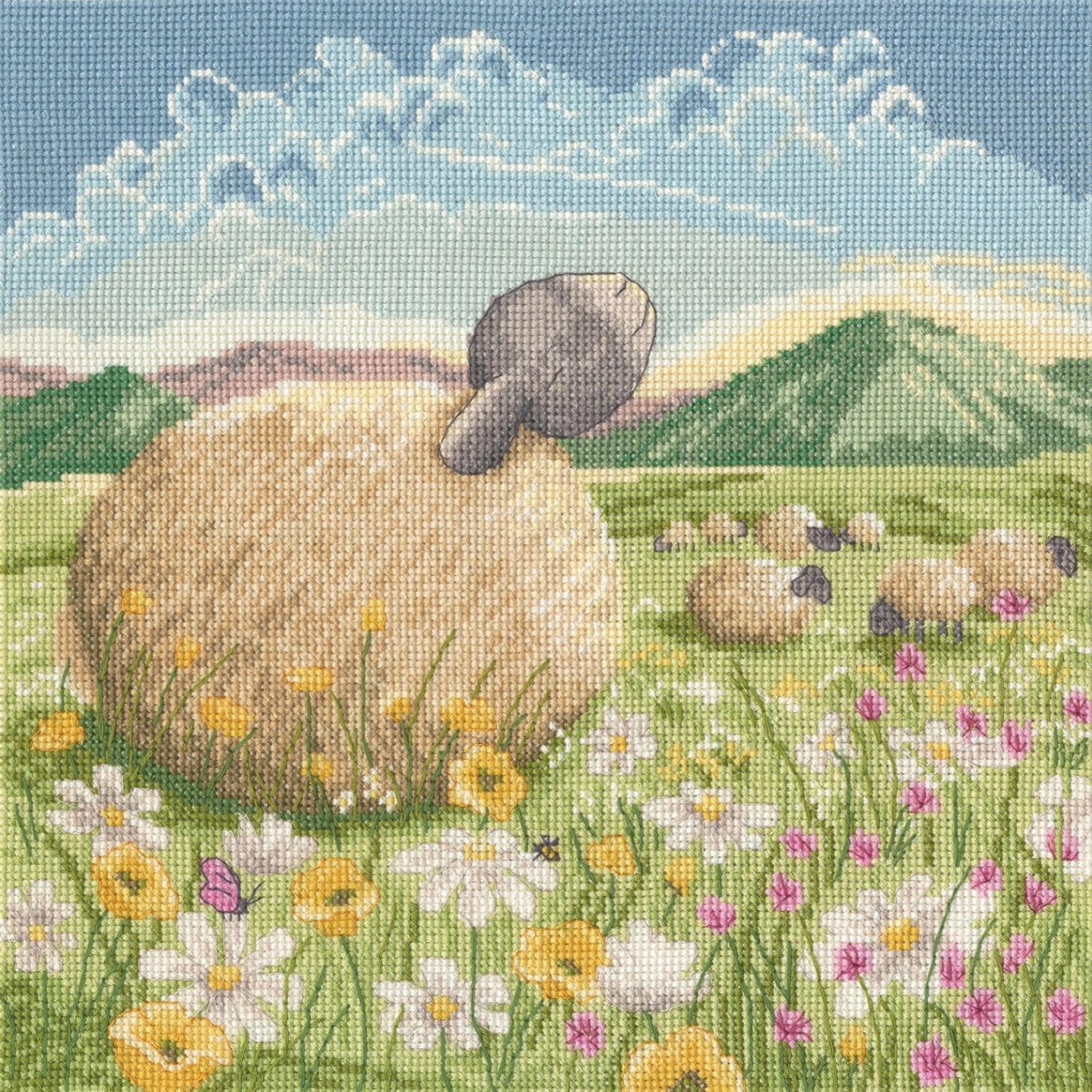 Basking In The Sun - Cross Stitch Kit, zoomed in. Select this picture to zoom back out.