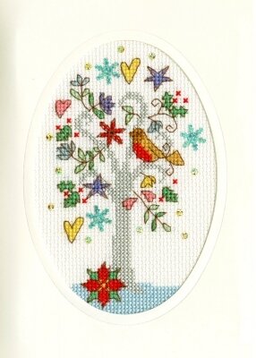 Winter Wishes Christmas Card - Cross Stitch Kit