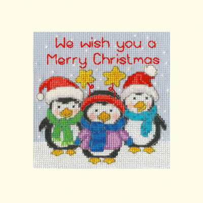 Penguin Pals - Christmas Card  - Cross Stitch Kit