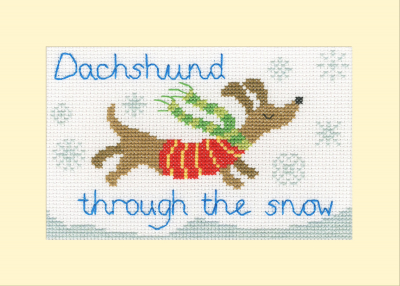 Dachshund Through the Snow - Christmas Cross Stitch Kit