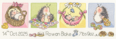 Little Hoglet Birth Announcement - Cross Stitch Kit