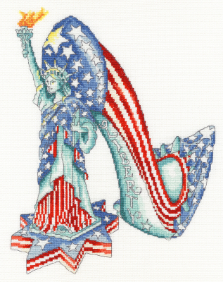 Liberty - Shoe Art - 4th of July Cross Stitch Kit