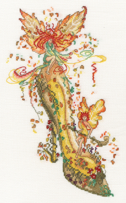 Autumn Fall Shoe Art - Cross Stitch Kit