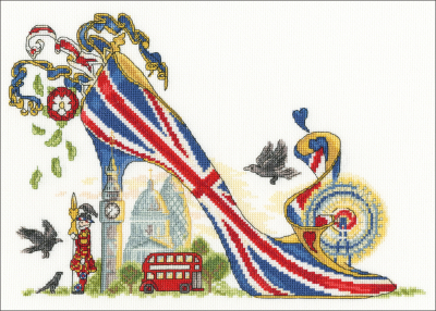 Britannia Shoe Art by Sally King - Cross Stitch Kit