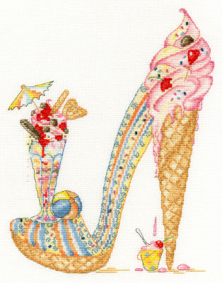 Lazy Sundae - Sally King  - Cross Stitch Kit