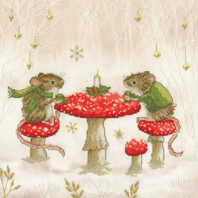 Toadstool Treats - Christmas Cross Stitch Kit