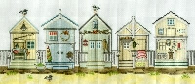 New England - Beach Huts - Cross Stitch Kit