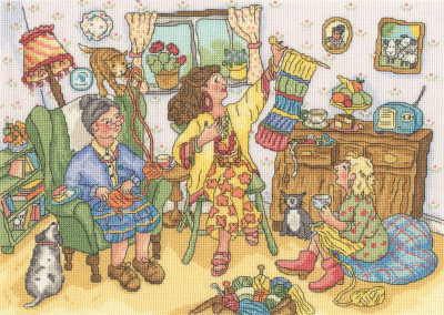 Knit & Natter - Wendy Brown - Cross Stitch Kit