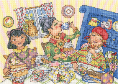 Tea and Cake by Wendy Brown - Cross Stitch Kit