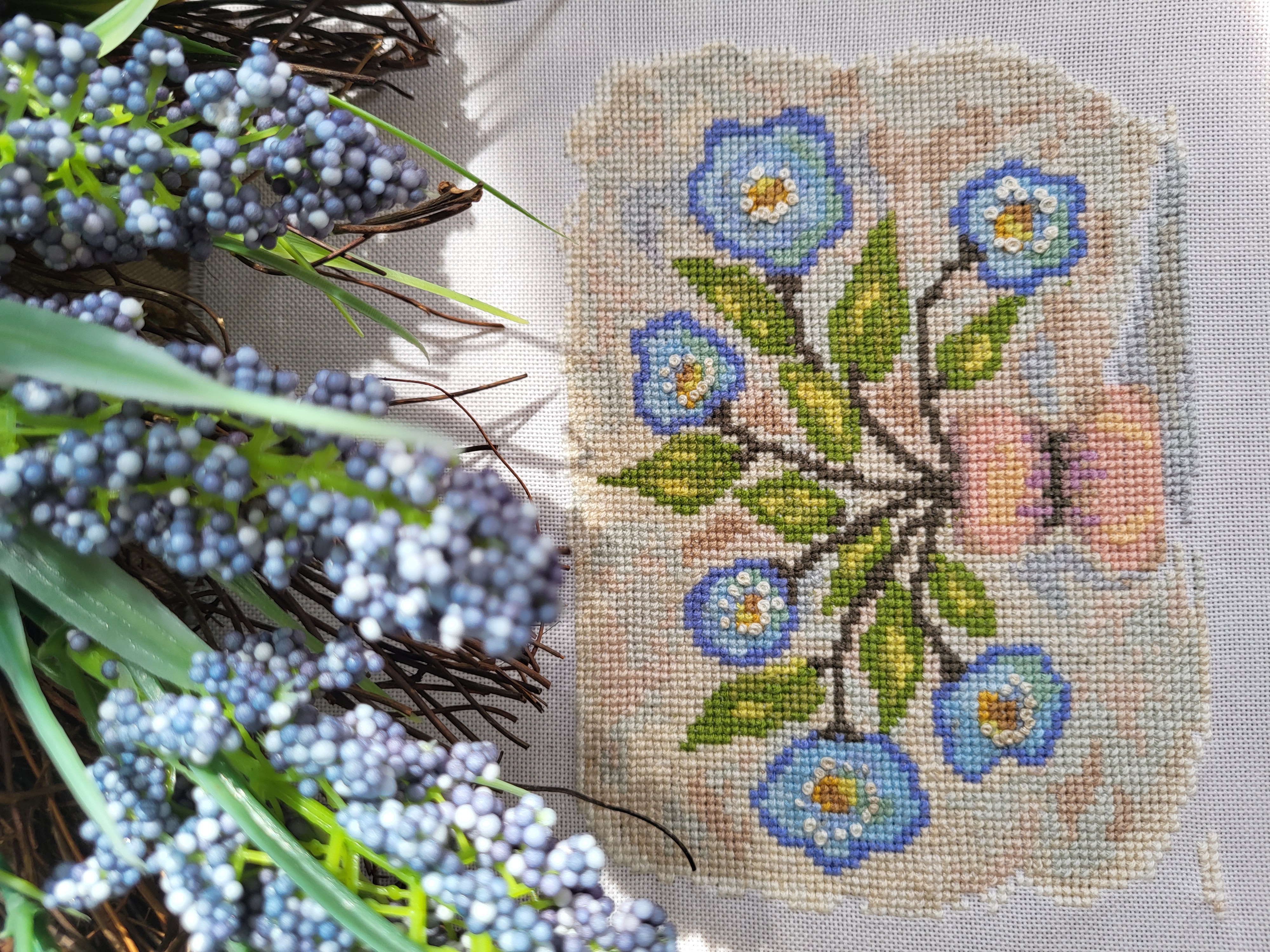 Blue Garden Memories - Cross Stitch Pattern