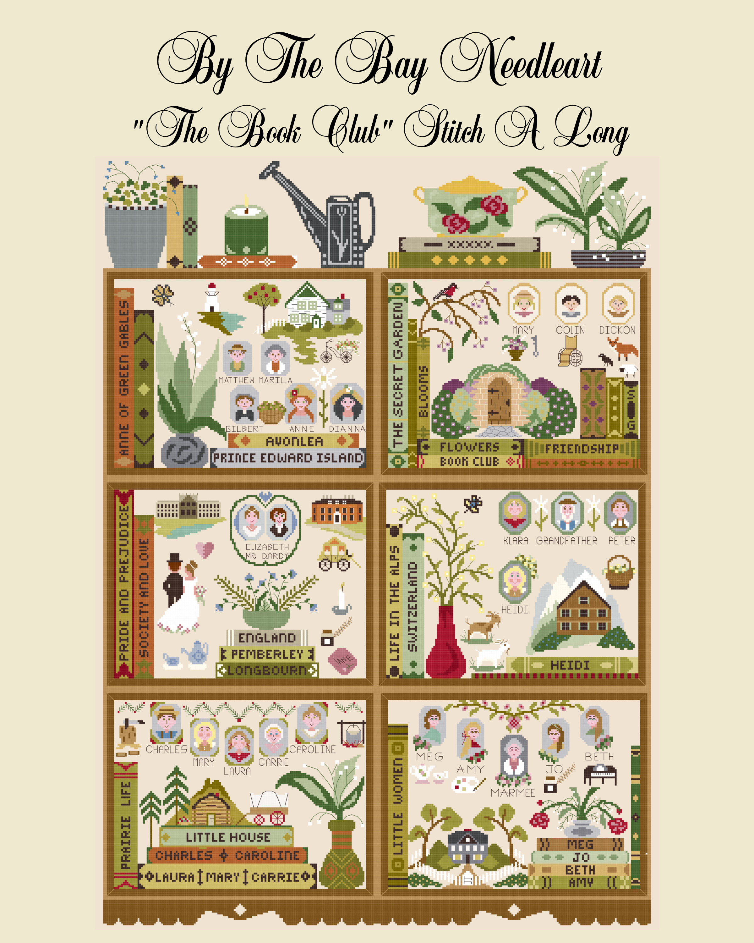 Anne of Green Gables - Cross Stitch Pattern, different perspective #1, zoomed in. Select this picture to zoom back out.