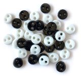 Buttons Galore Micro Buttons - Black & White