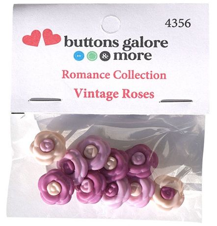 Buttons Galore Theme Buttons - Vintage Roses