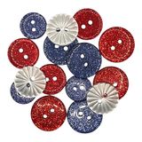 Buttons Galore Theme Pack - Patriotic Glitter