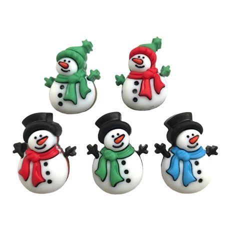 Buttons Galore Theme Buttons - Jolly Snowmen 