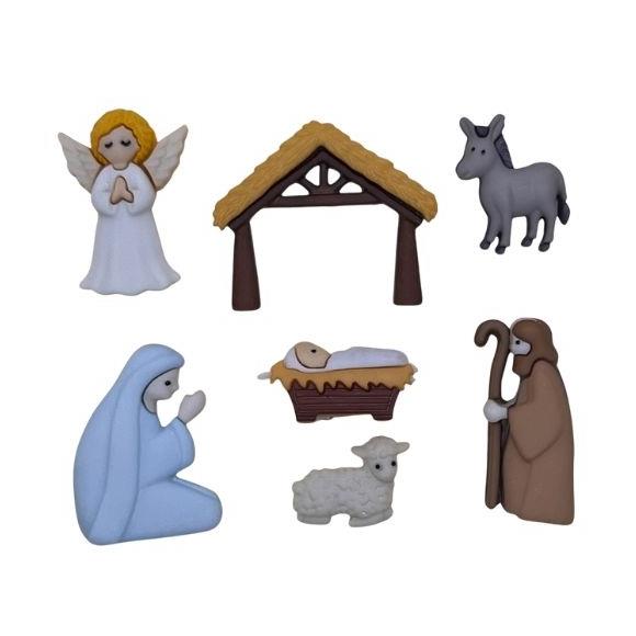 Classic Nativity - Christmas Button Pack