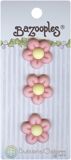 Bazooples Buttons - Pink Flowers