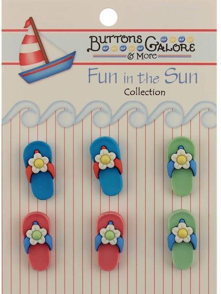 Fun In The Sun Buttons - Flip-Flops