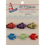 Fun In The Sun Buttons - Exotic Fish