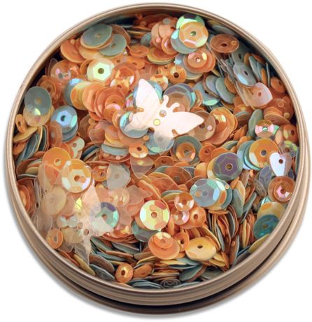 28 Lilac Lane Tin W/Sequins - Spring Butterflies