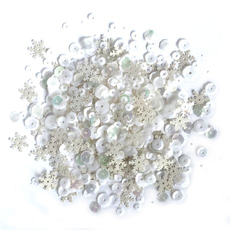 28 Lilac Lane Tin W/Sequins - Blizzard Snowflake