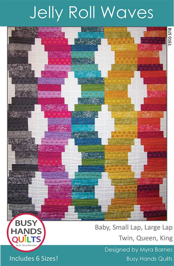 Jelly Roll Waves - Quilt Pattern, zoomed in. Select this picture to zoom back out.