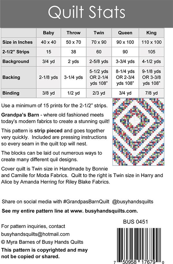 Grandpa's Barn - Quilt Pattern