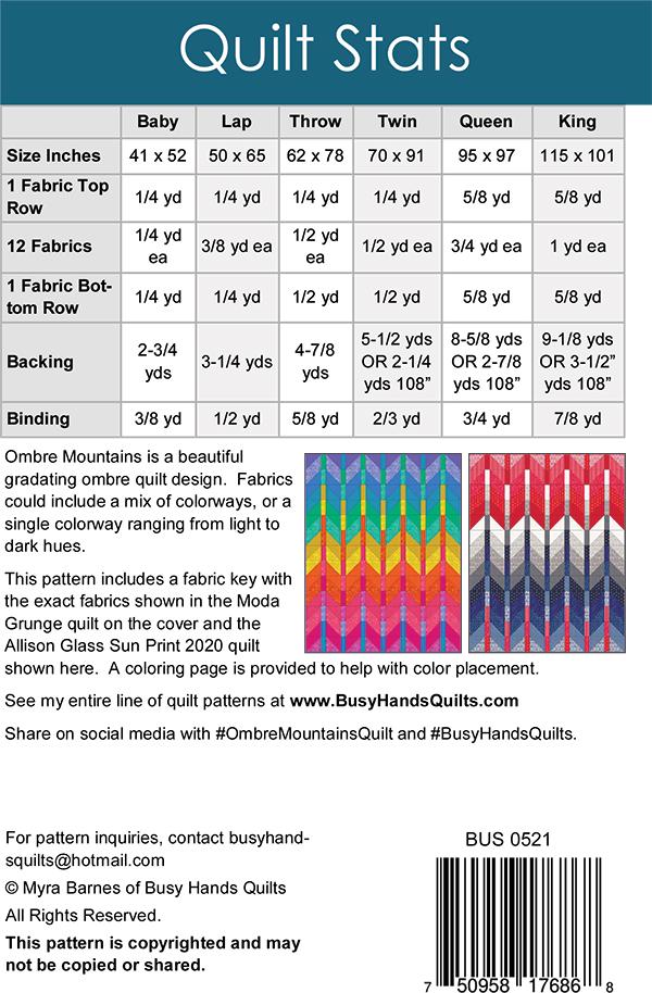 Ombre Mountains - Quilt Pattern