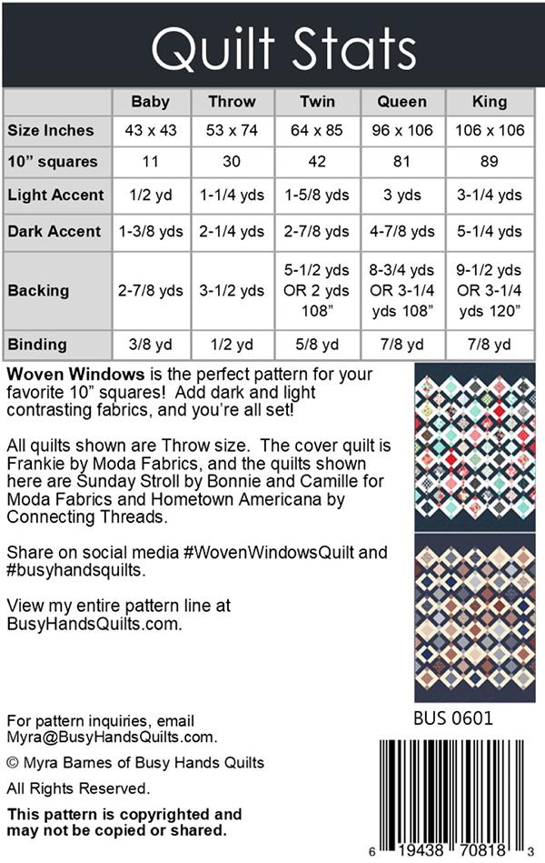 Woven Windows - Quilt Pattern