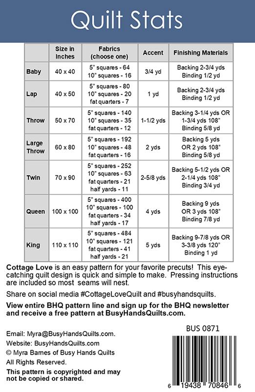 Cottage Love - Quilt Pattern