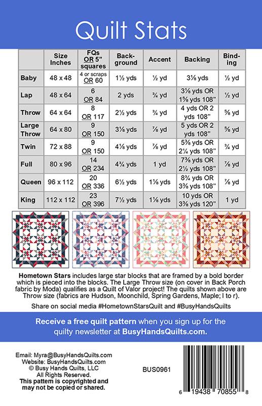 Hometown Stars Quilt - Quilt Pattern